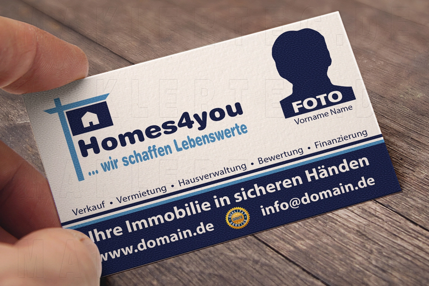 visitenkarte für immobilienmakler
