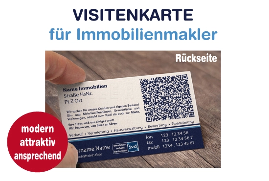 visitenkarte für immobilienmakler